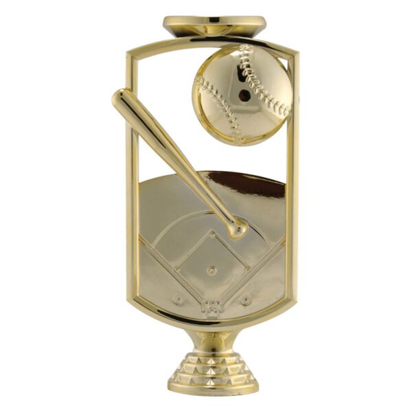 ELEVADOR RECTANGULAR PARA FIGURA DE BASEBALL DORADO 6" (F-811)