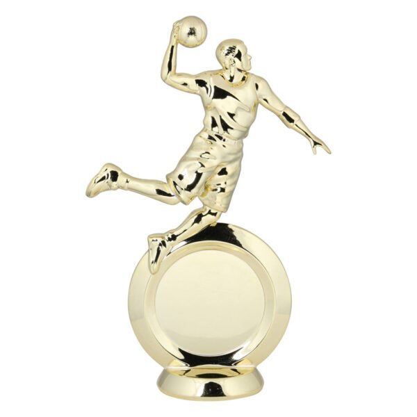 FIGURA DE BASKETBALL CON PORTAINSERT DORADA 6-3/8" (5705-G)