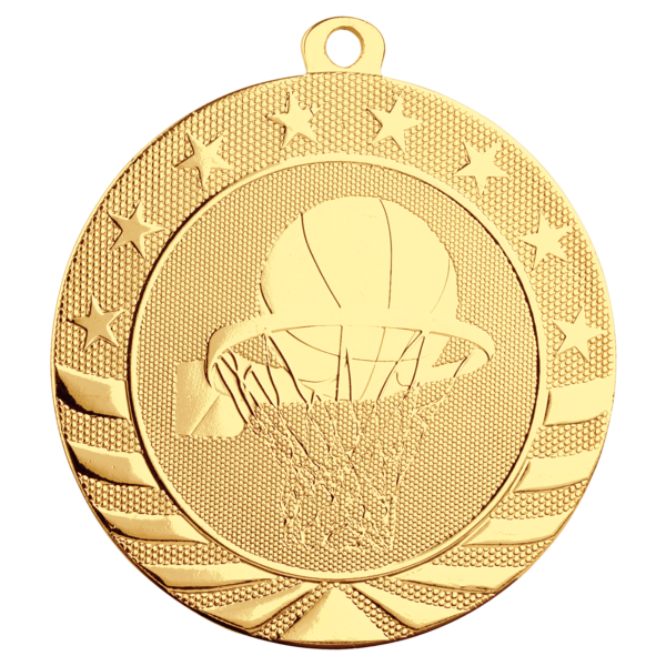 MEDALLA GRANDE DE BASKETBALL EN ALTO RELIEVE 2-3/4" (SB252)