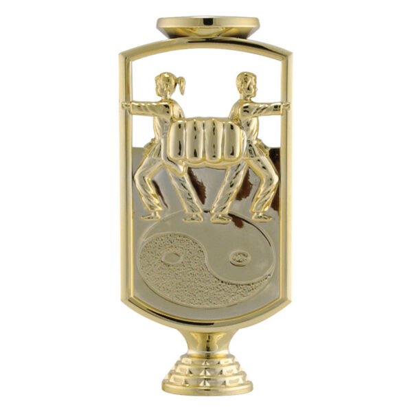 ELEVADOR RECTANGULAR PARA FIGURA DE KARATE DORADO 6" (F-860)