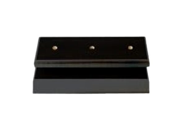 BASE RECTANGULAR DE MADER PARA 2 COLUMNAS NEGRA 3-3/4 X 8-1/4" (BK800)